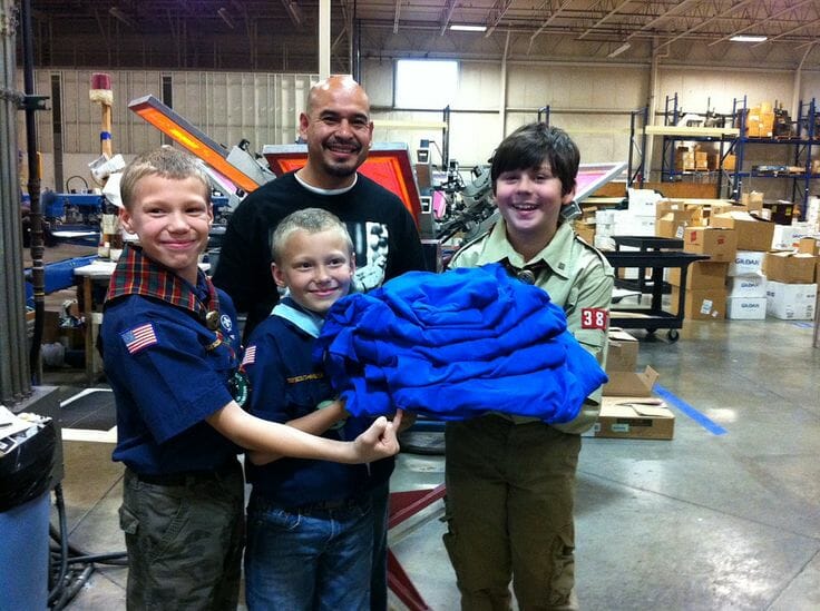 Cub Scouts on Shop Floor - Marshall Atkinson