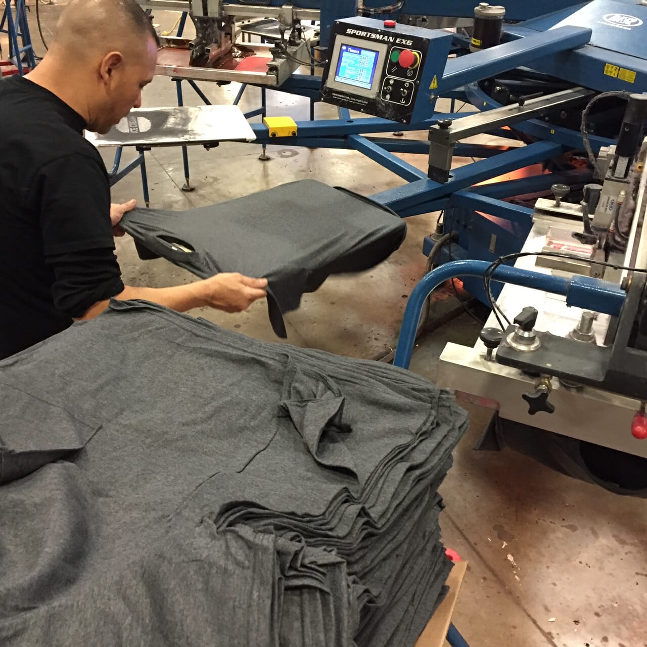 Screenprinting Grey Shirts on an Auto - Marshall Atkinson