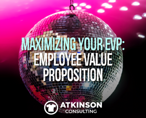 Disco mirror ball with text, Maximizing Your EVP: Employee Value Proposition