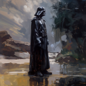 Prompt: Darth Vader painted in the style of John Singer Sargent