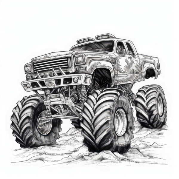 MONSTER-TRUCK-LINE-DRAWING | Atkinson Consulting